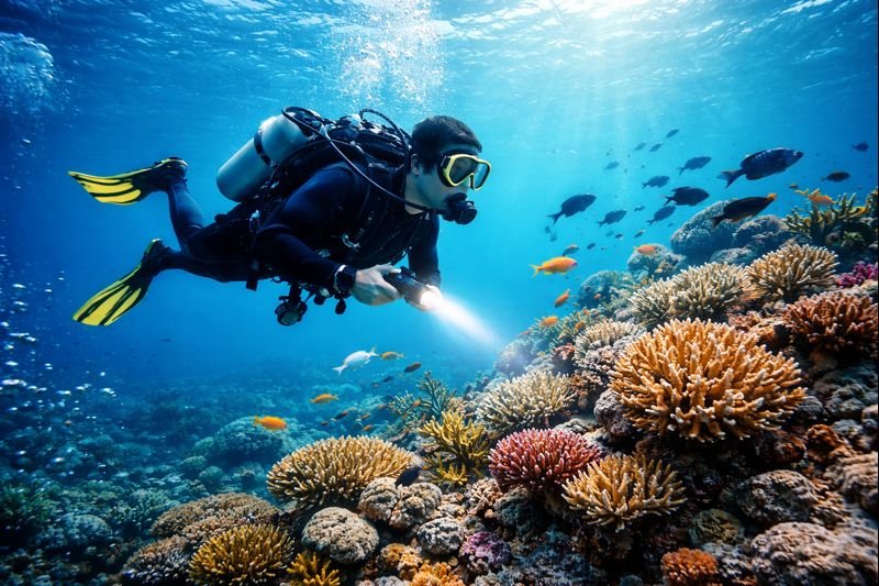 diving